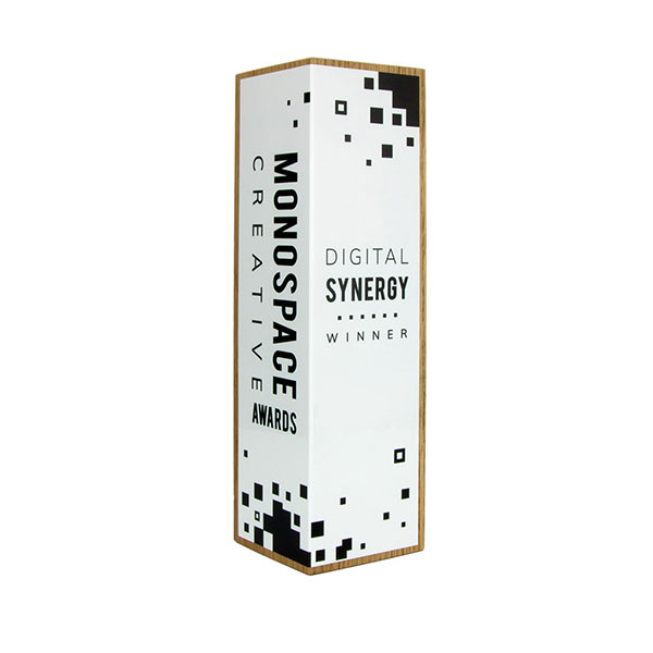  Metal Wrap Oak Column Award
