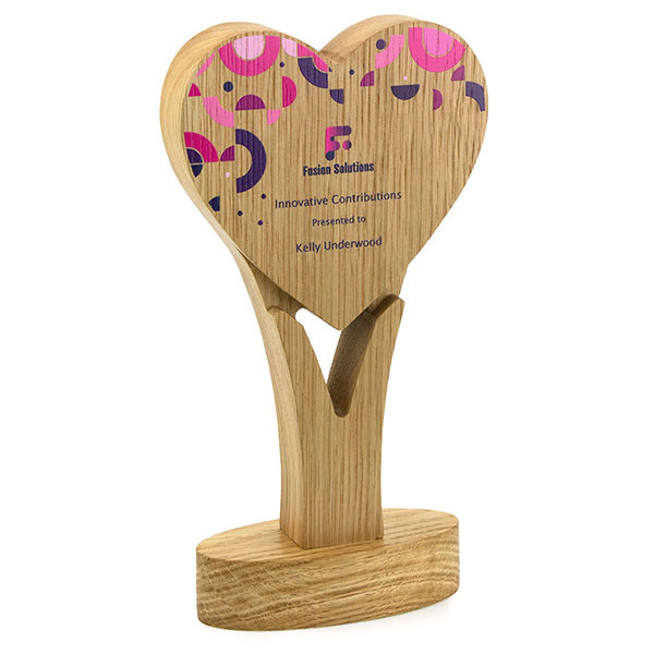  Solid Oak Trophy Award - F..
